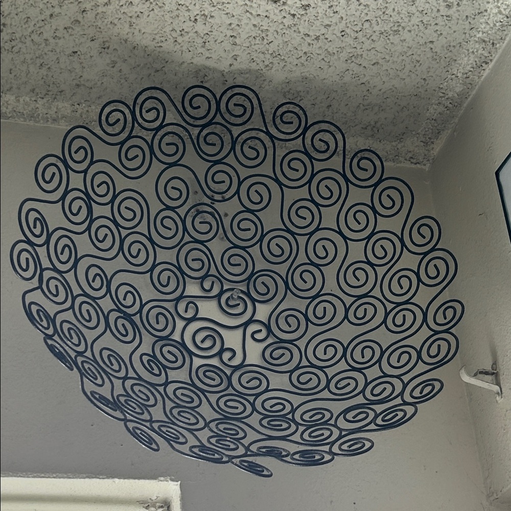 Decorative Black Swirl Metal Wall Art - Modern Home Accent